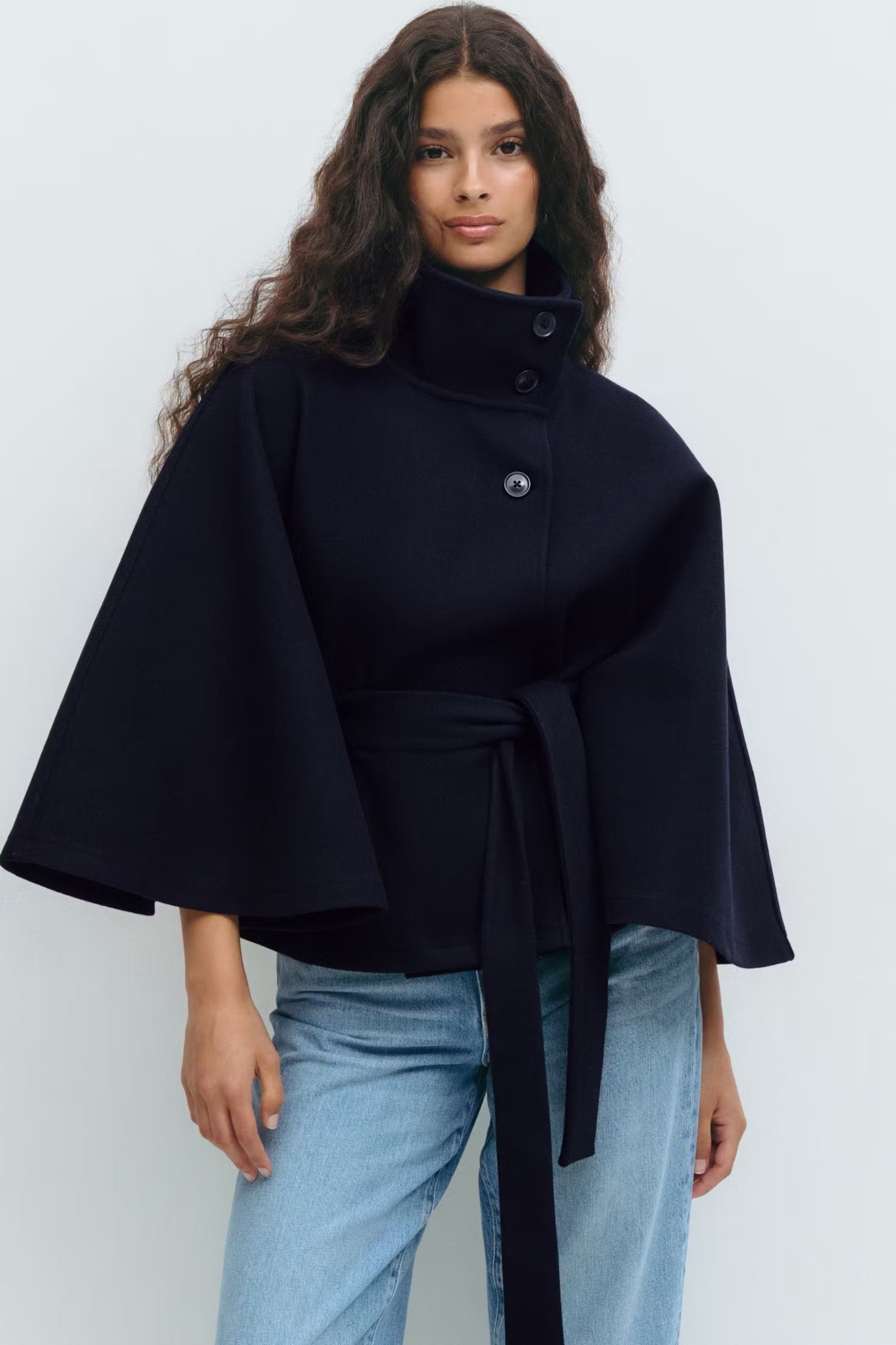 Mivaru I Viral Belt cape jacket