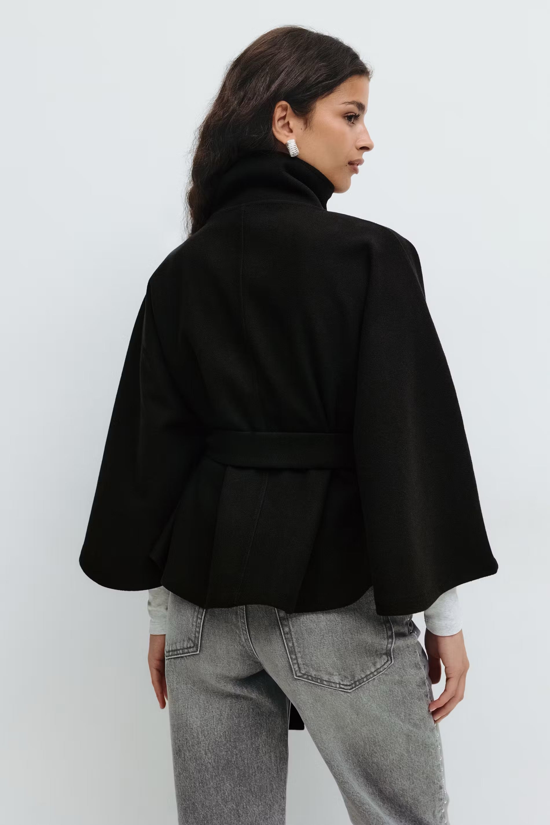 Mivaru I Viral Belt cape jacket